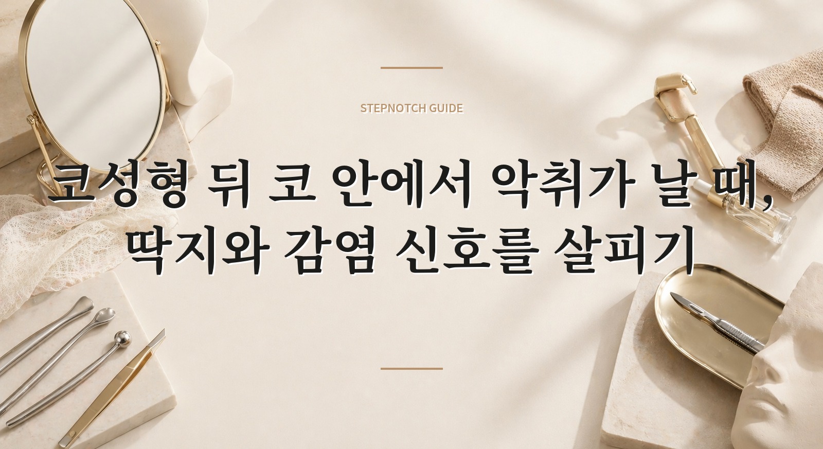 코성형 뒤 코 안에서 악취가 날 때, 딱지와 감염 신호를 살피기