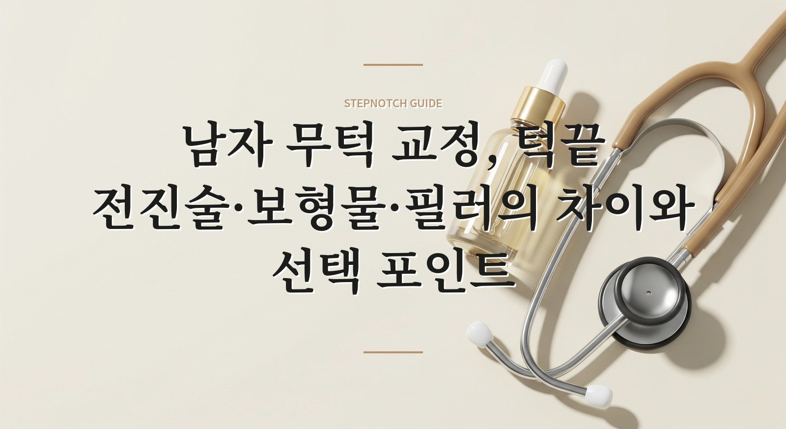남자 무턱 교정, 턱끝 전진술·보형물·필러의 차이와 선택 포인트 핵심 정보