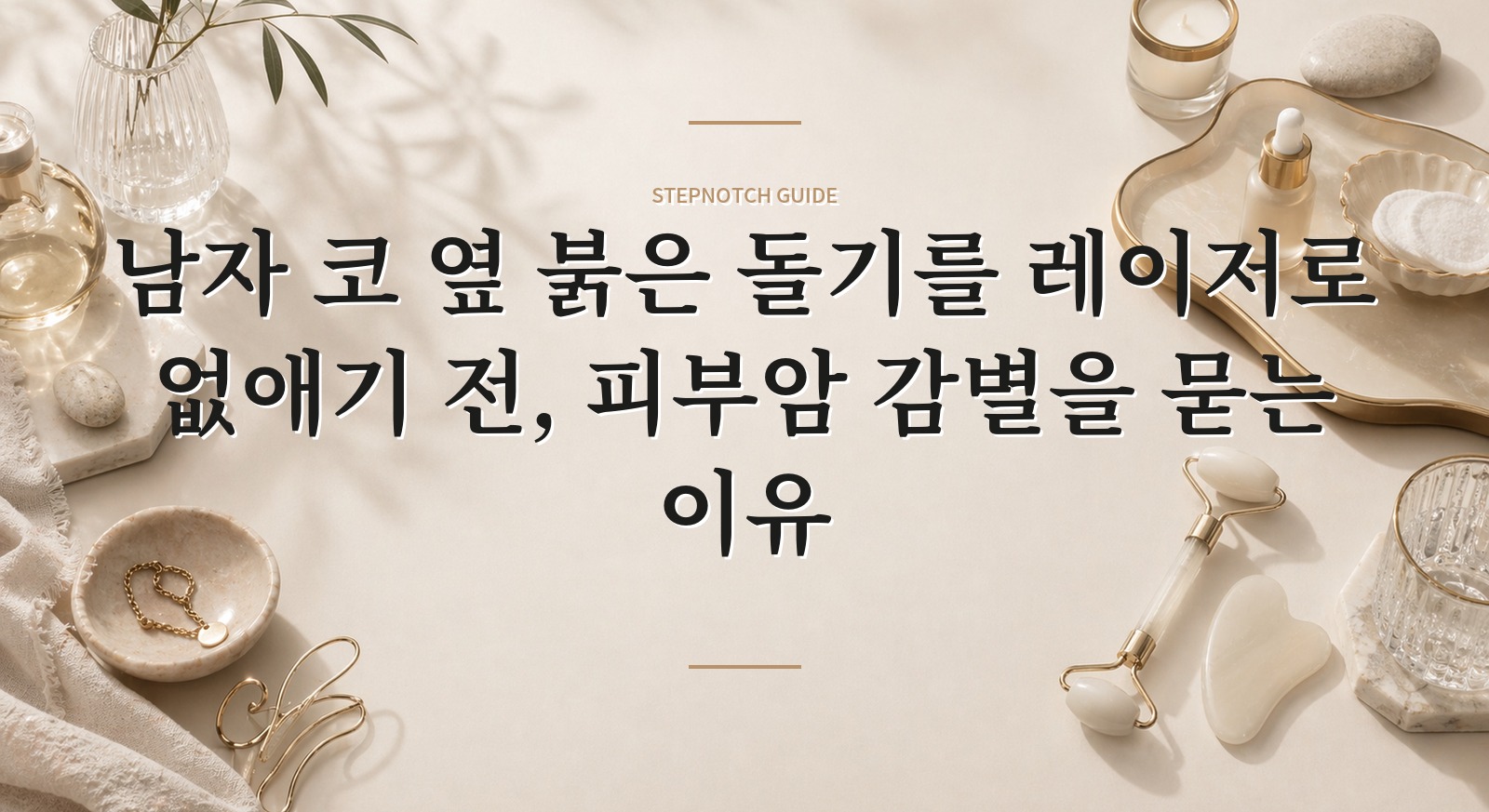남자 코 옆 붉은 돌기를 레이저로 없애기 전, 피부암 감별을 묻는 이유
