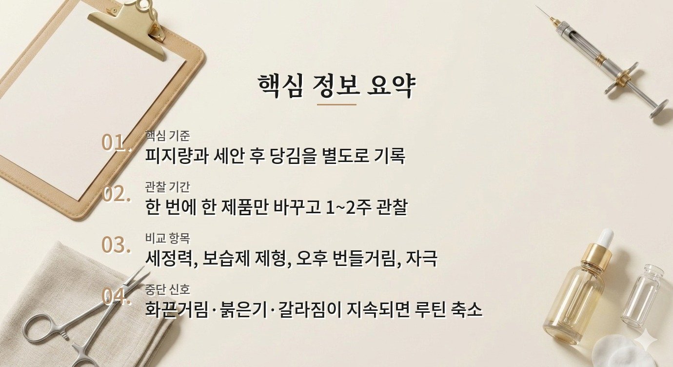 남자 수부지 피부, 번들거리는데도 보습을 줄이면 더 당기는 이유 비교 가이드