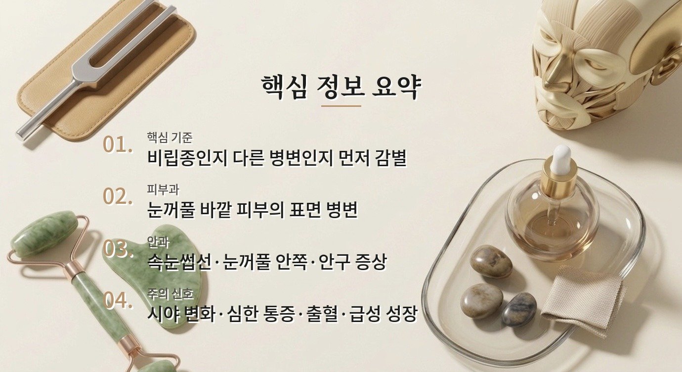 남자 눈가 비립종 제거는 피부과와 안과 중 어디를 가야 하나요? 비교 가이드