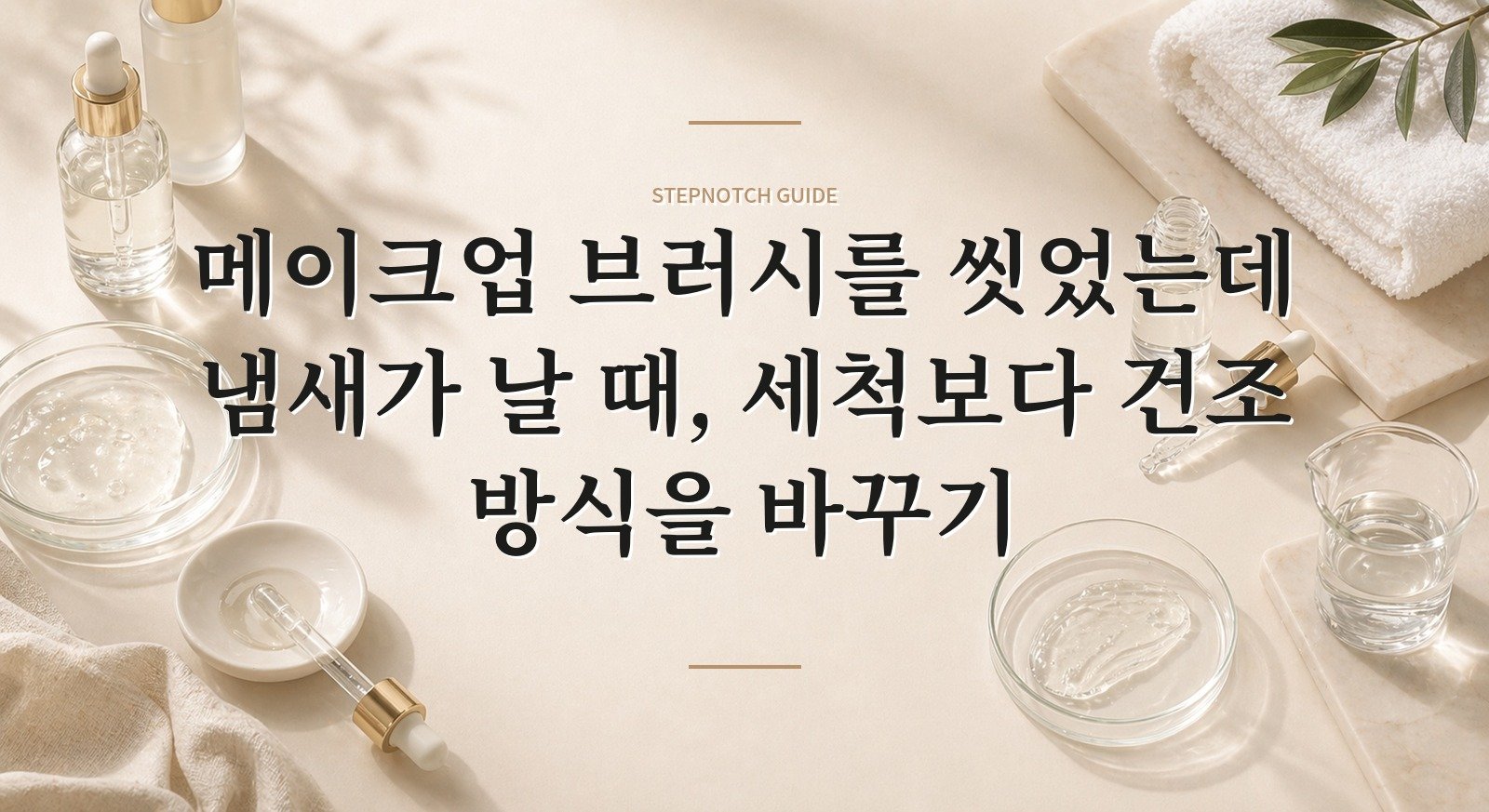 메이크업 브러시를 씻었는데 냄새가 날 때, 세척보다 건조 방식을 바꾸기 핵심 정보
