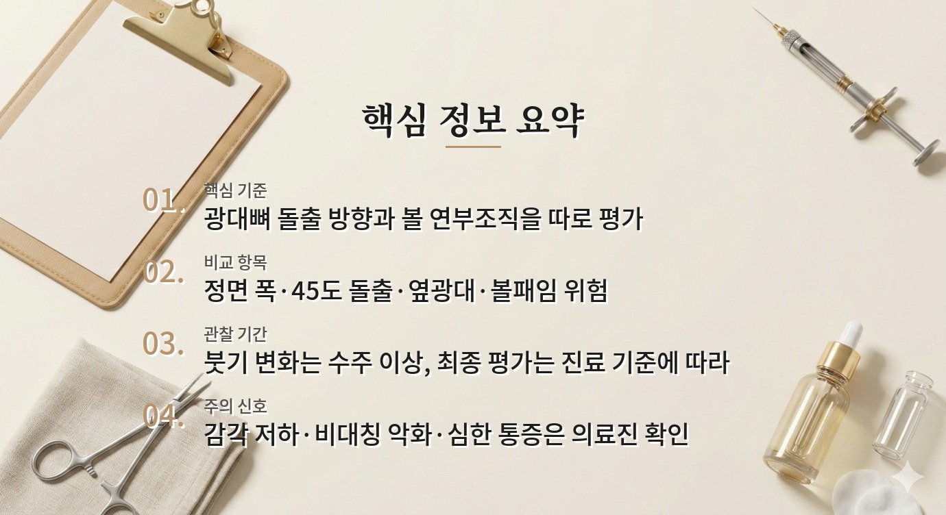남자 광대축소, 정면 폭보다 45도 광대와 볼살을 함께 보는 이유 비교 가이드