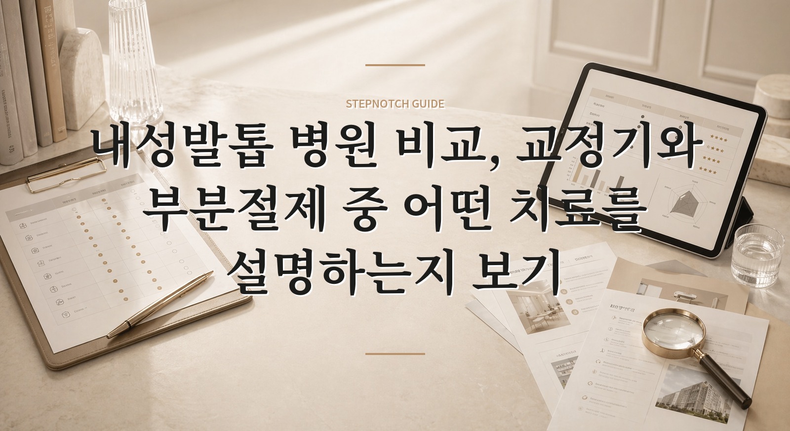 내성발톱 병원 비교, 교정기와 부분절제 중 어떤 치료를 설명하는지 보기 핵심 정보
