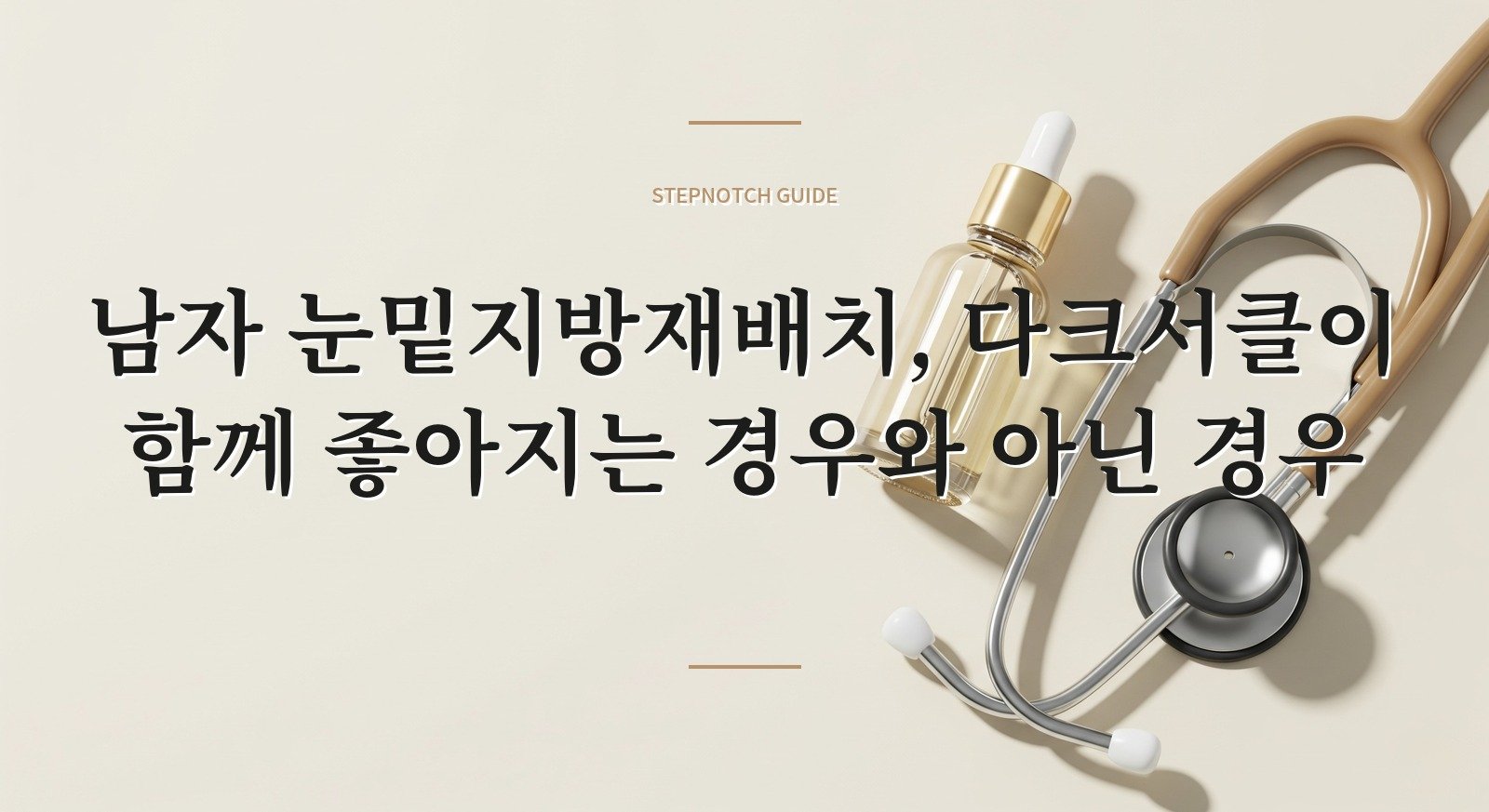남자 눈밑지방재배치, 다크서클이 함께 좋아지는 경우와 아닌 경우