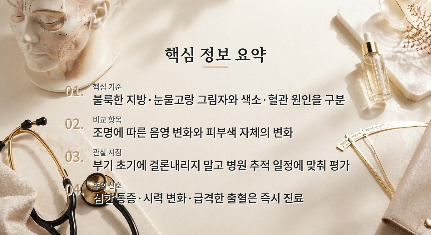 남자 눈밑지방재배치, 다크서클이 함께 좋아지는 경우와 아닌 경우 비교 가이드