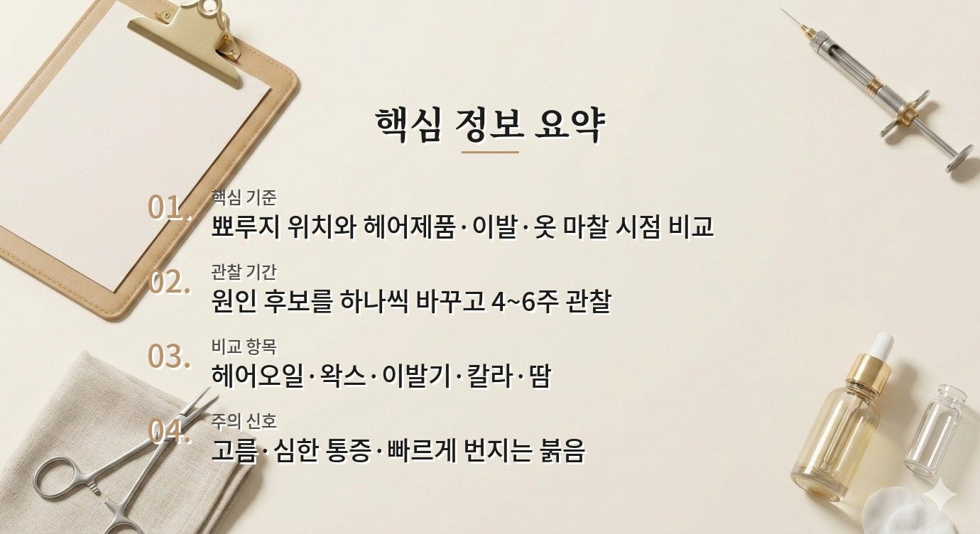 남자 목뒤 뾰루지, 이발기·셔츠 칼라·헤어제품을 함께 보는 이유 비교 가이드
