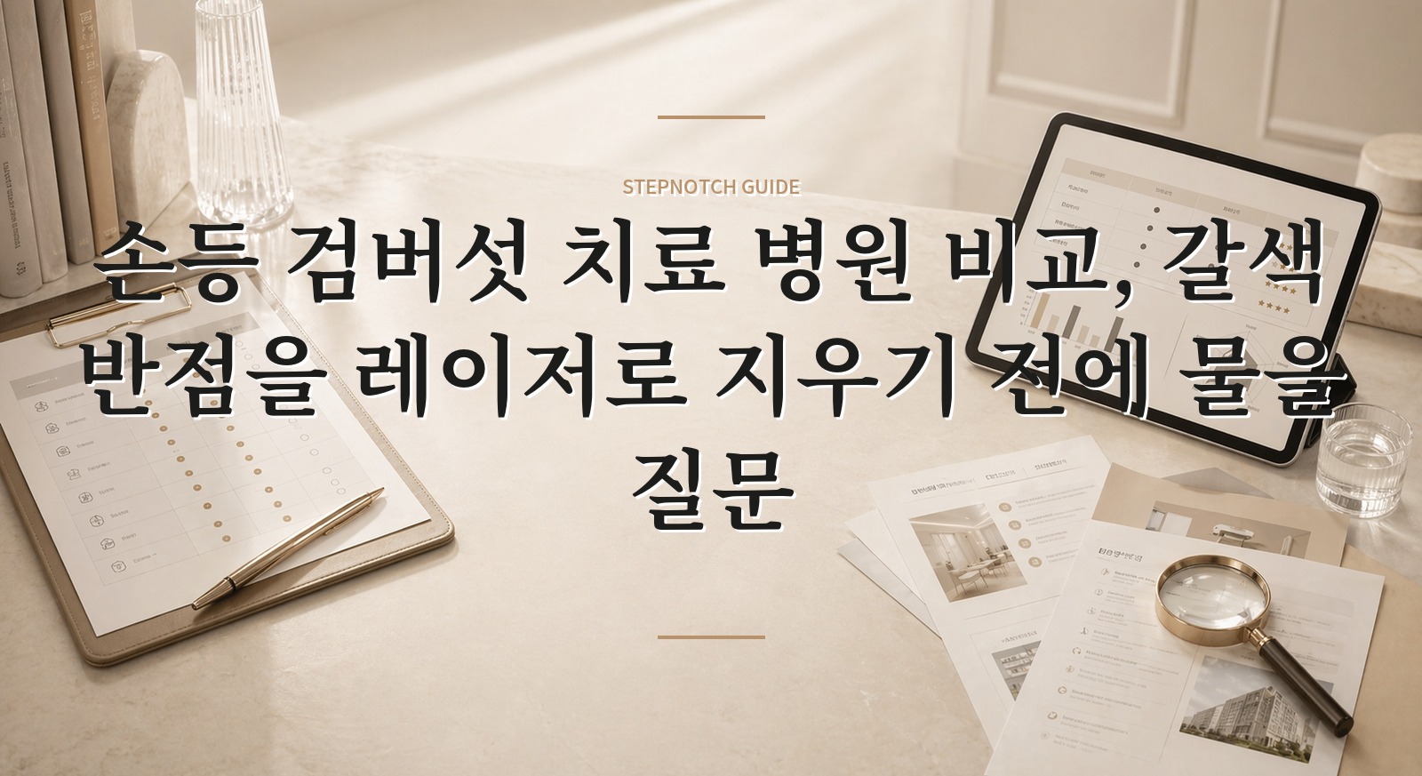 손등 검버섯 치료 병원 비교, 갈색 반점을 레이저로 지우기 전에 물을 질문
