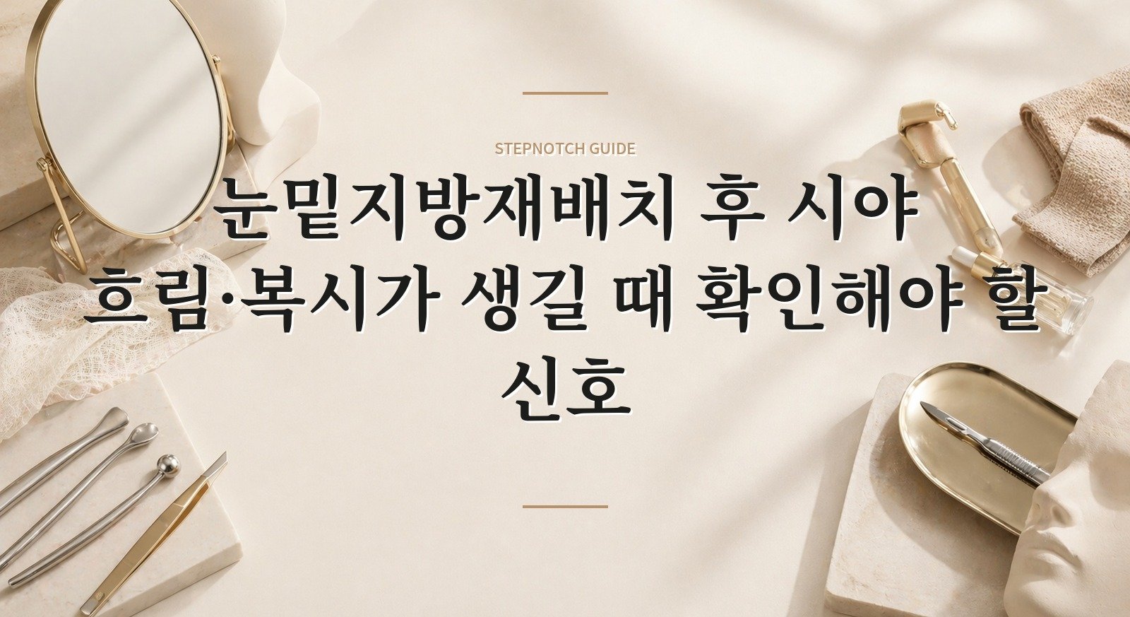 눈밑지방재배치 후 시야 흐림·복시가 생길 때 확인해야 할 신호 핵심 정보
