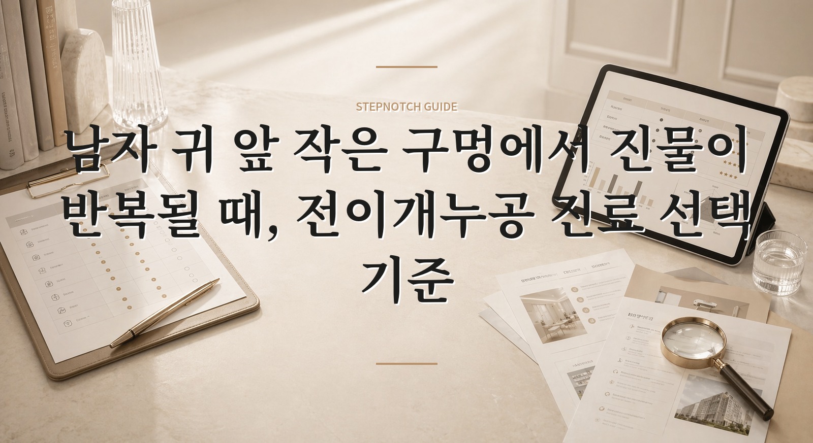 남자 귀 앞 작은 구멍에서 진물이 반복될 때, 전이개누공 진료 선택 기준