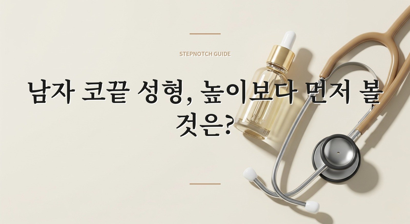 남자 코끝 성형, 높이보다 먼저 볼 것은? 핵심 정보