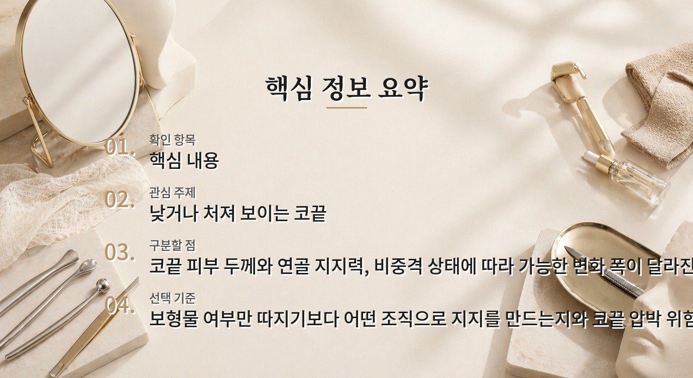남자 코끝 성형, 높이보다 먼저 볼 것은? 비교 가이드