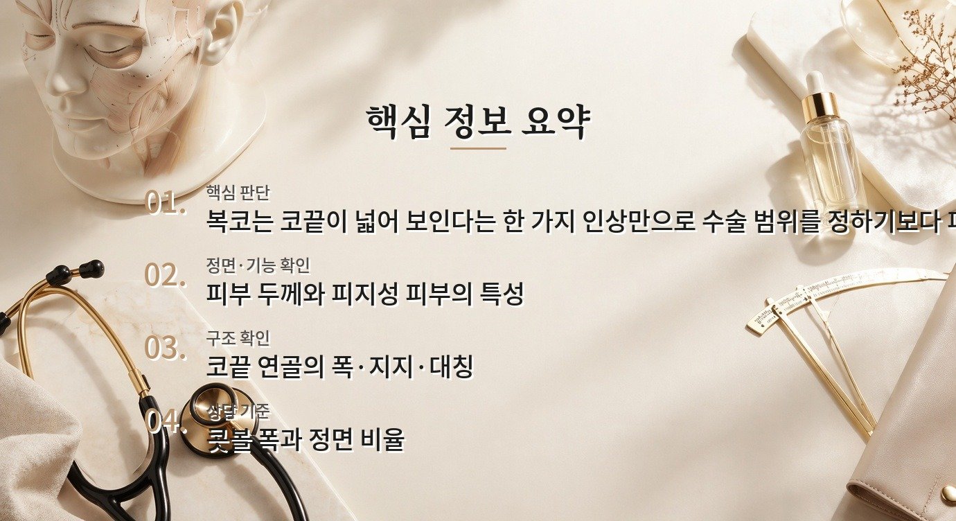남자 복코 교정, 두꺼운 피부와 코끝 연골을 같이 보는 이유 비교 가이드