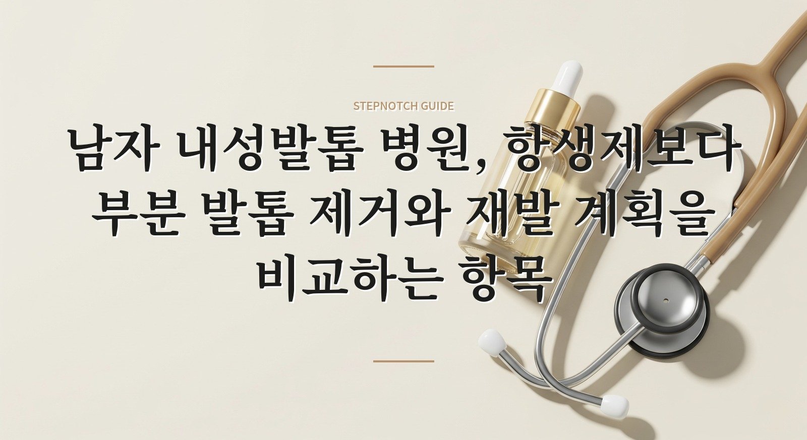 남자 내성발톱 병원, 항생제보다 부분 발톱 제거와 재발 계획을 비교하는 항목 핵심 정보