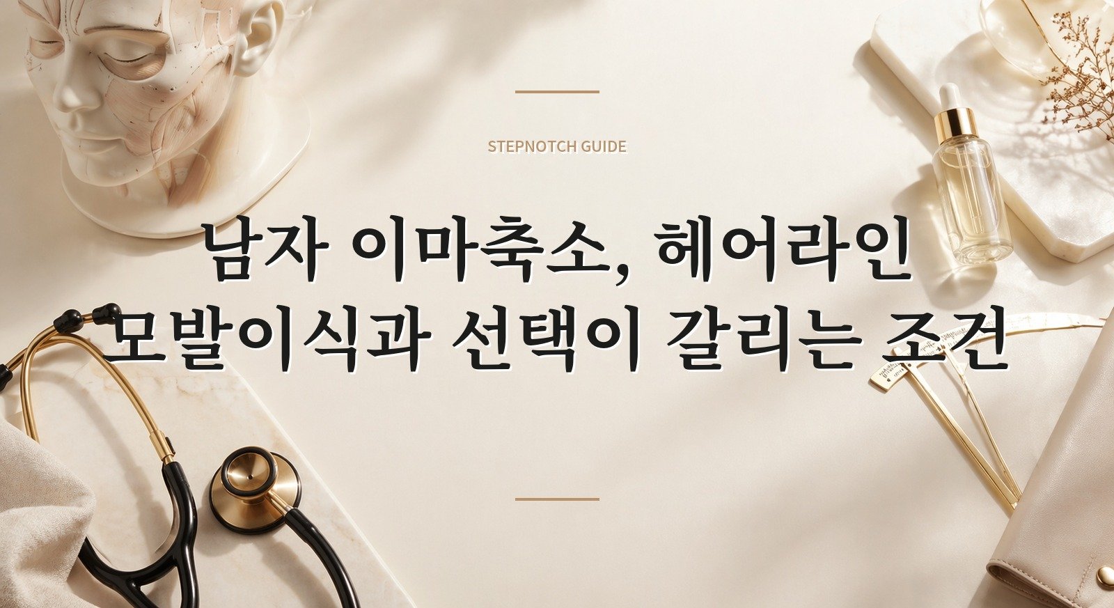 남자 이마축소, 헤어라인 모발이식과 선택이 갈리는 조건