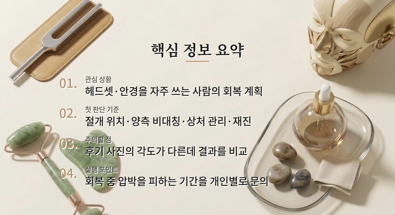 귀 교정 병원 상담 비교, 안경 착용 재개 설명까지 살피기 비교 가이드