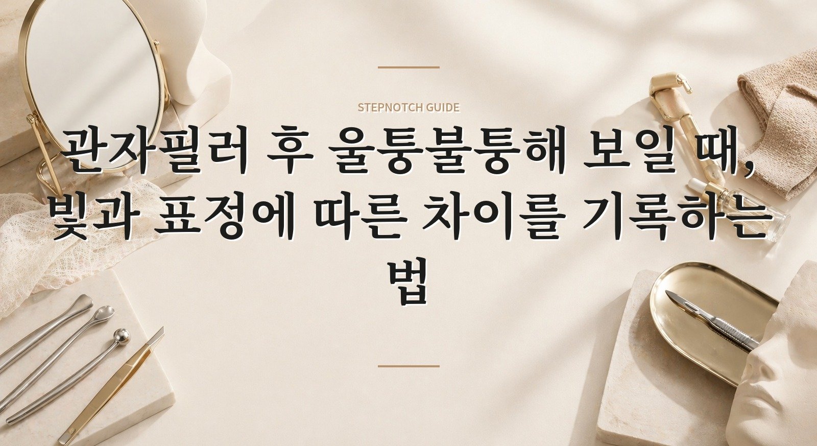관자필러 후 울퉁불퉁해 보일 때, 빛과 표정에 따른 차이를 기록하는 법 핵심 정보