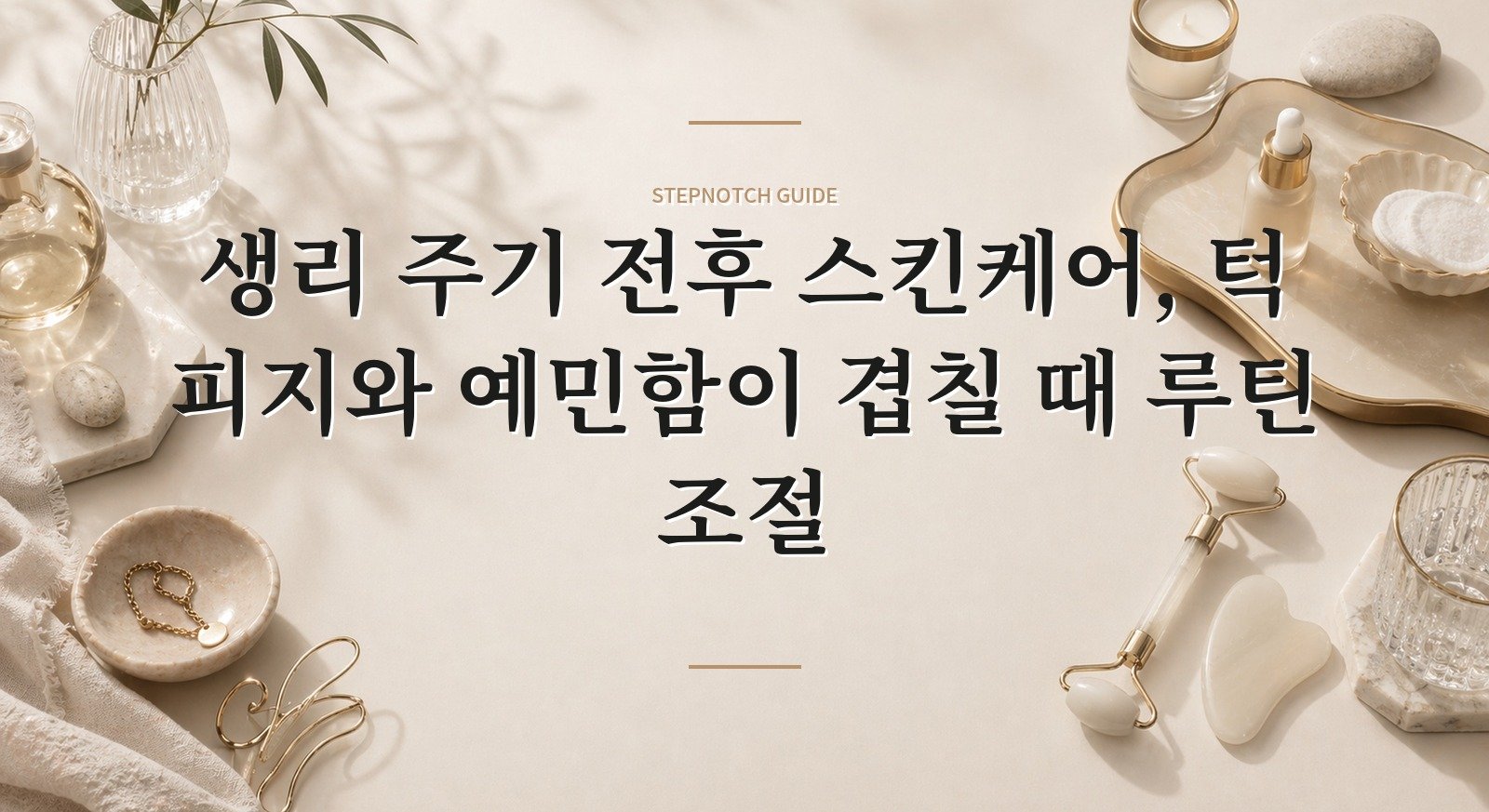 생리 주기 전후 스킨케어, 턱 피지와 예민함이 겹칠 때 루틴 조절 핵심 정보