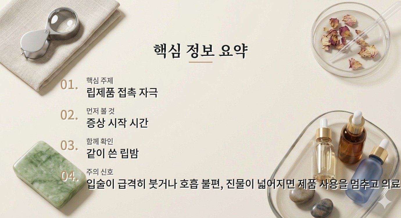 립틴트를 바른 날 입술 경계만 가려울 때 색소와 향료 확인법 비교 가이드