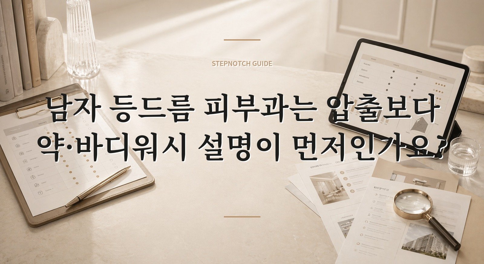 남자 등드름 피부과는 압출보다 약·바디워시 설명이 먼저인가요? 핵심 정보