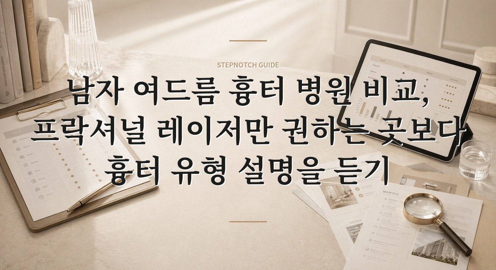 남자 여드름 흉터 병원 비교, 프락셔널 레이저만 권하는 곳보다 흉터 유형 설명을 듣기 핵심 정보
