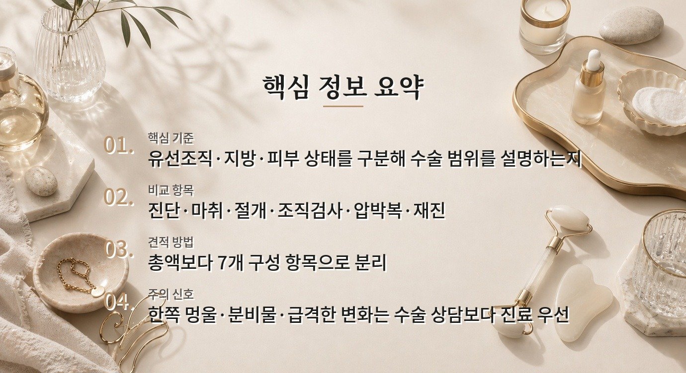 남자 여유증 수술 병원, 유선 제거·지방흡입 범위와 조직검사 설명을 비교하는 법 비교 가이드