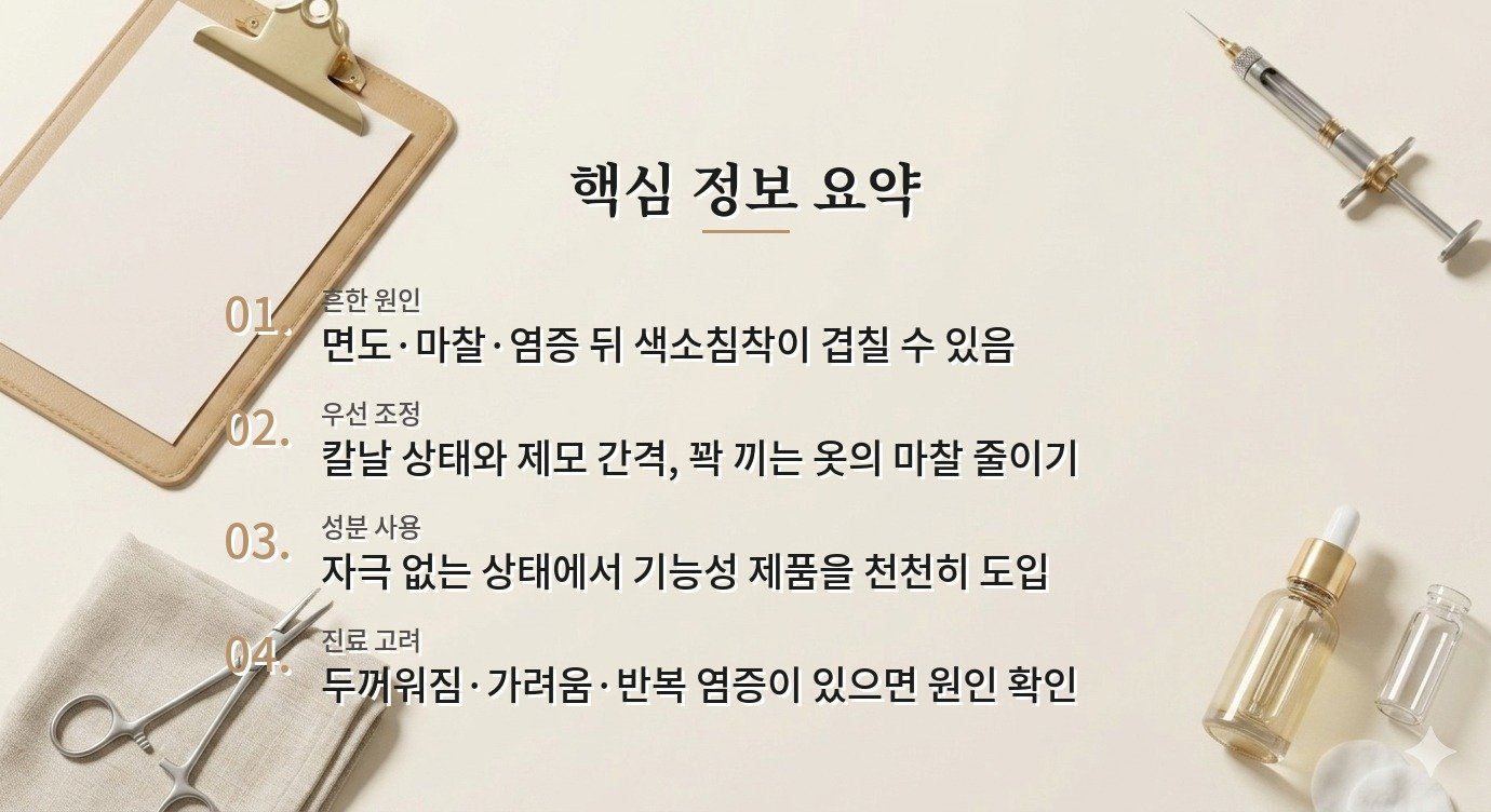 겨드랑이 제모 뒤 까맣게 보여 미백 제품을 바를 때, 마찰과 색소침착을 먼저 줄이기 비교 가이드