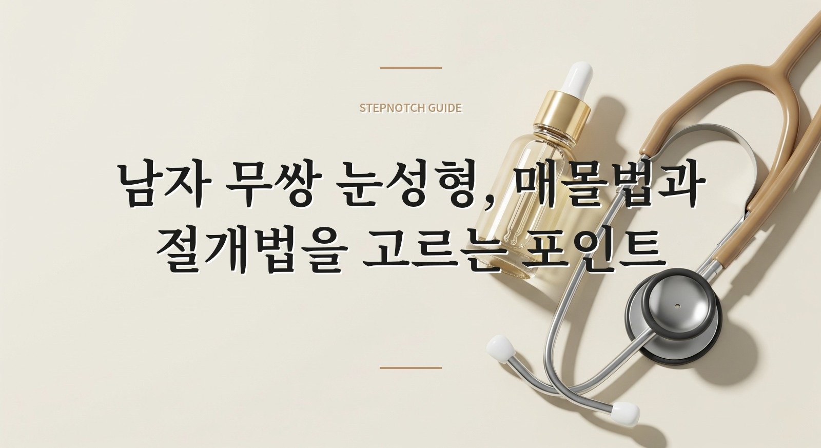 남자 무쌍 눈성형, 매몰법과 절개법을 고르는 포인트 핵심 정보