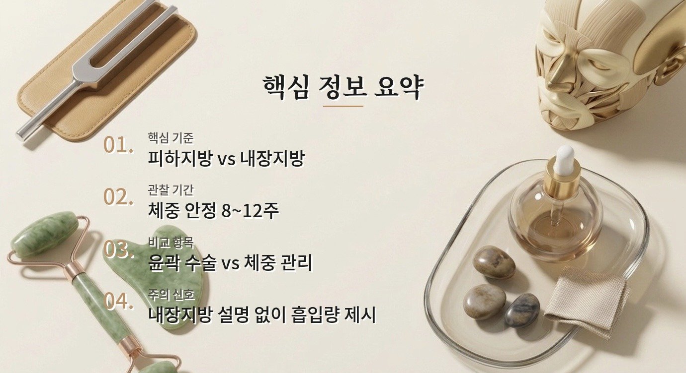 남자 복부 지방흡입, 내장지방과 피하지방을 구분해야 하는 이유 비교 가이드