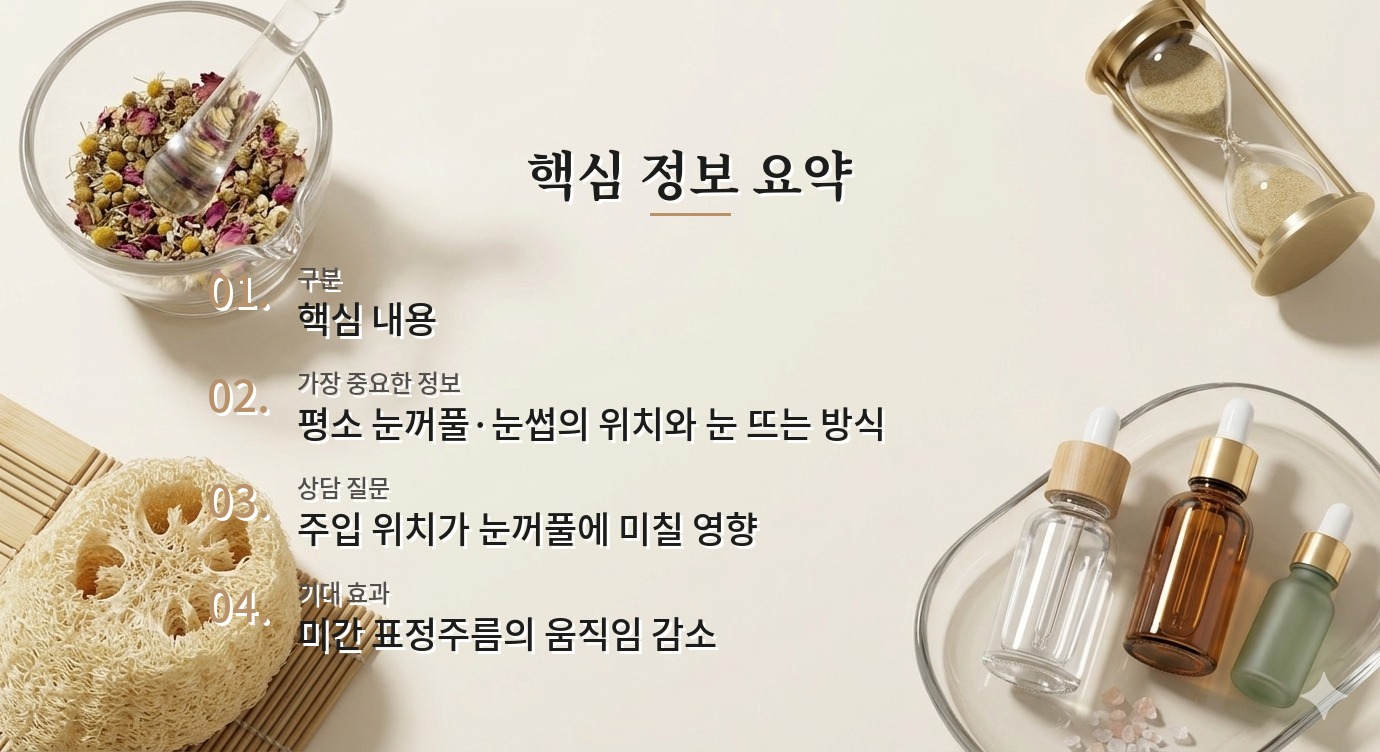 미간 보톡스 병원 비교, 눈꺼풀이 원래 처진 사람의 상담 질문 비교 가이드