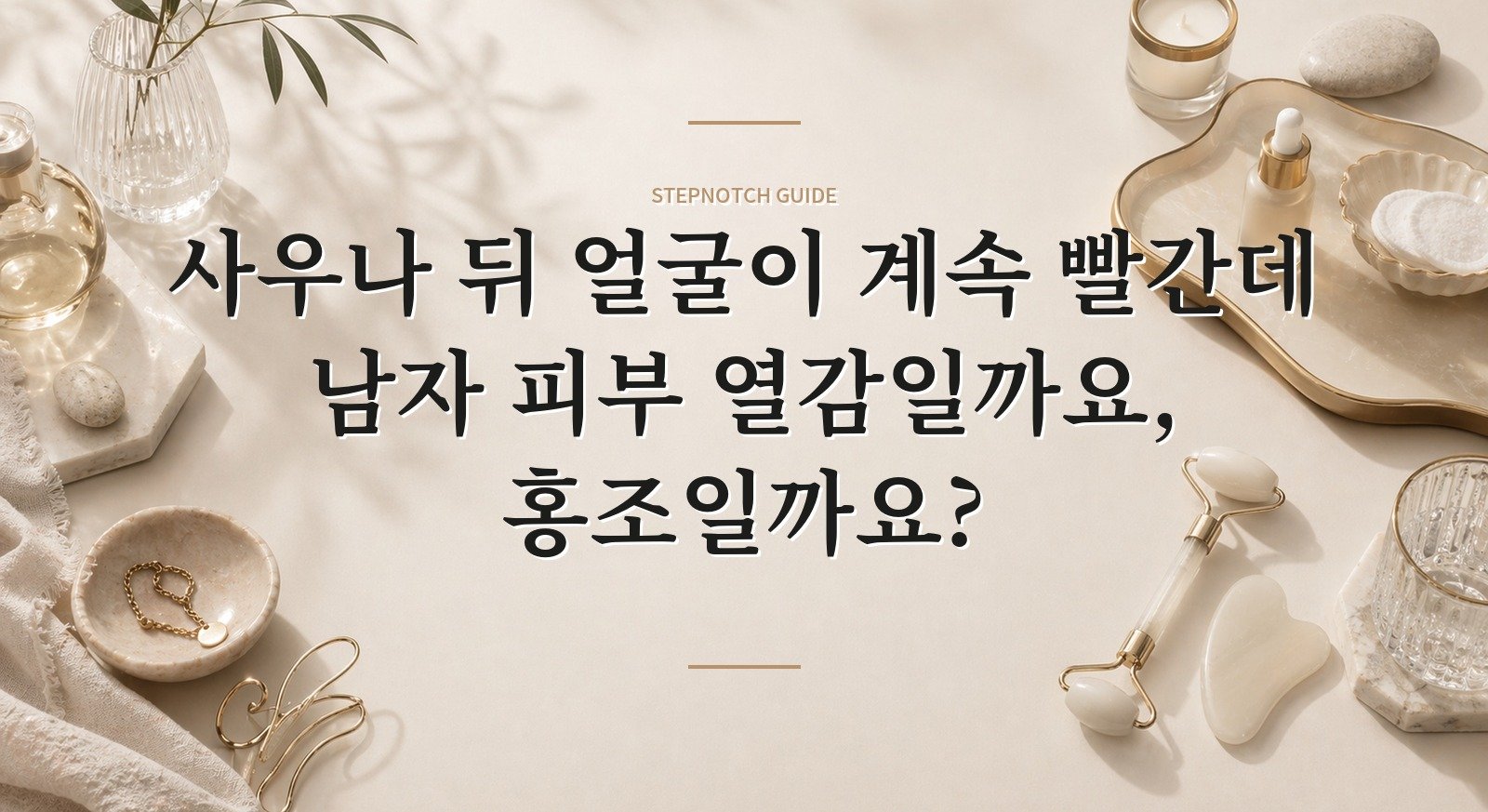 사우나 뒤 얼굴이 계속 빨간데 남자 피부 열감일까요, 홍조일까요? 핵심 정보