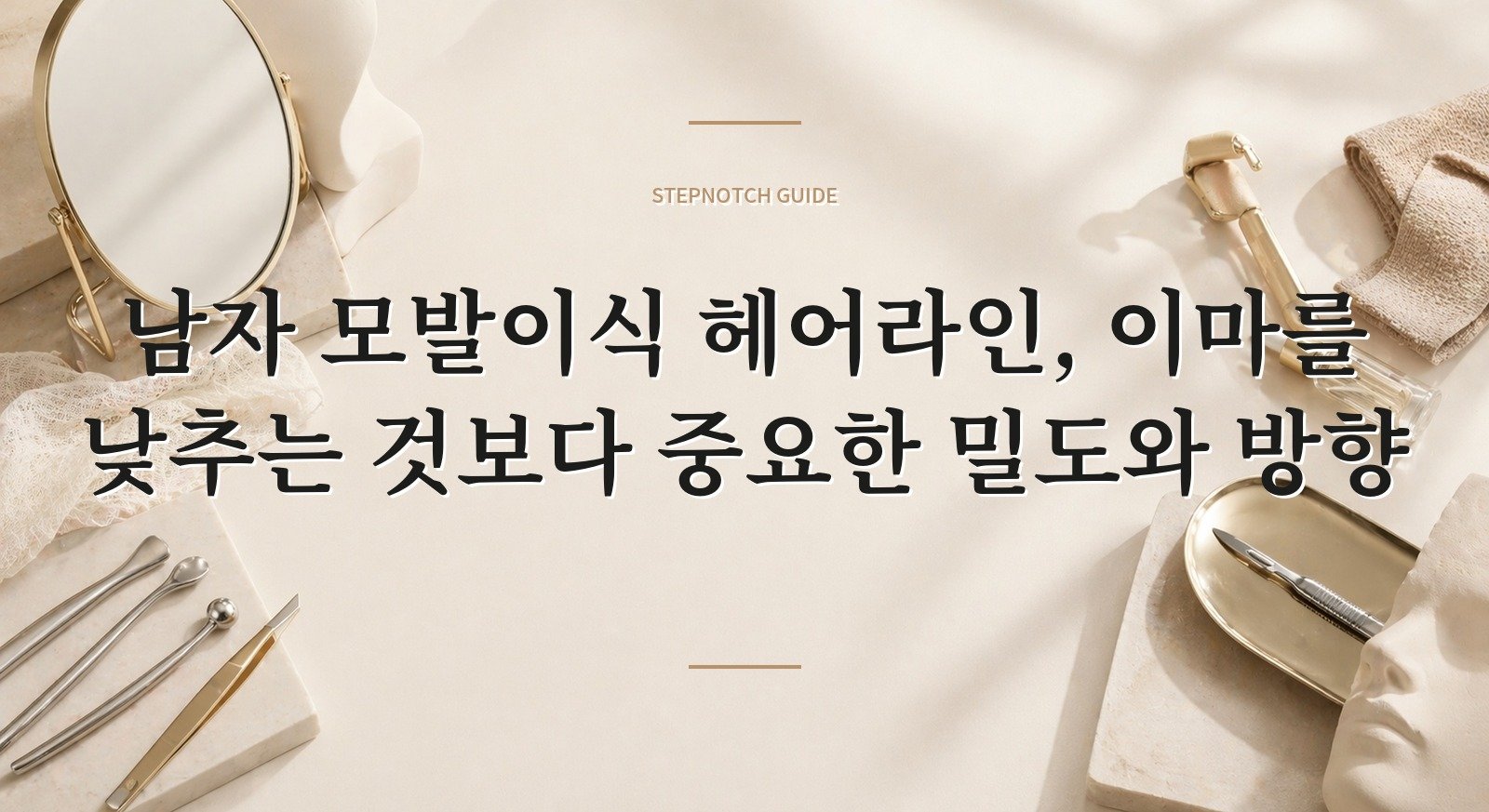 남자 모발이식 헤어라인, 이마를 낮추는 것보다 중요한 밀도와 방향 핵심 정보