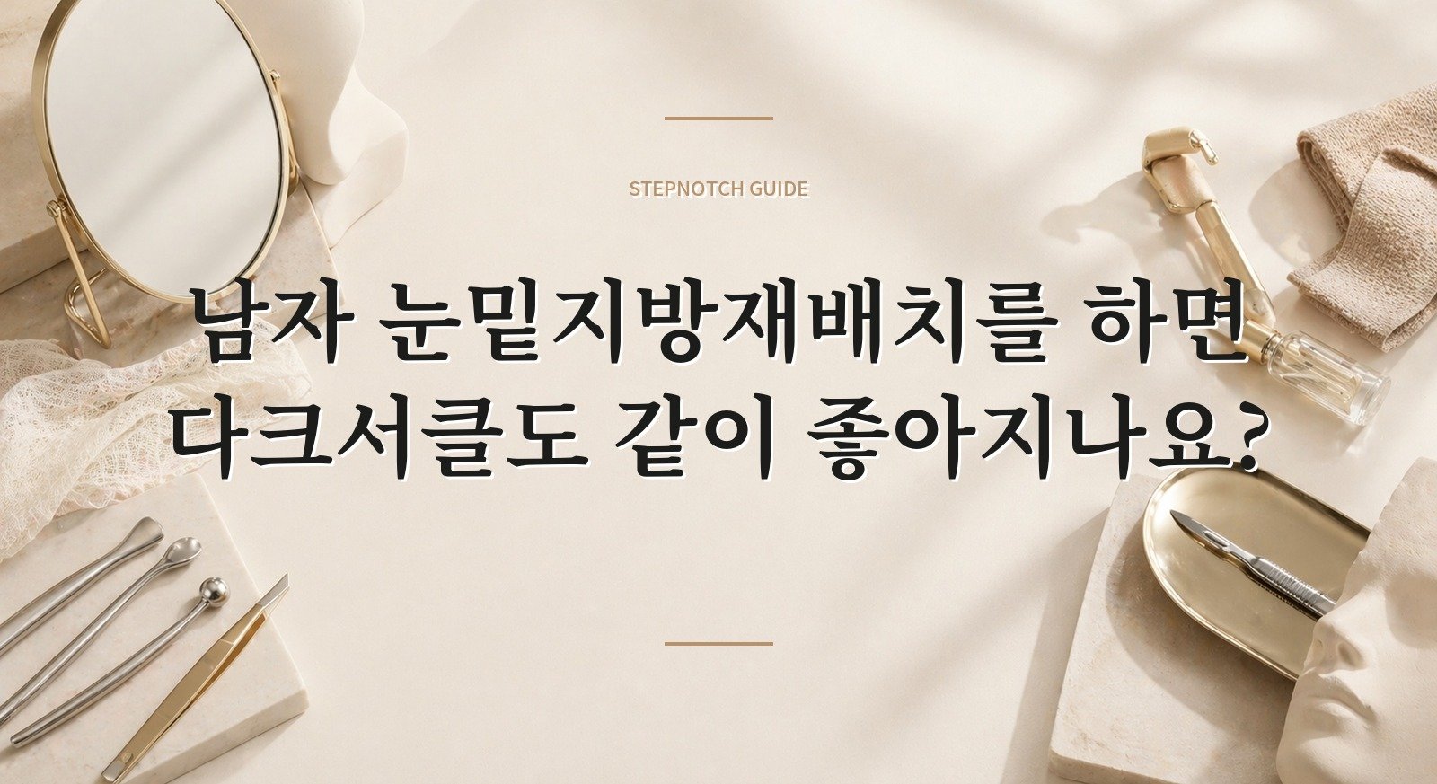 남자 눈밑지방재배치를 하면 다크서클도 같이 좋아지나요? 핵심 정보