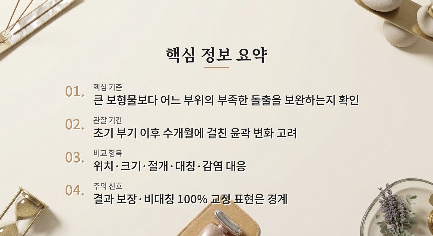 남자 광대 보형물 병원, 보형물 크기보다 삽입 위치·대칭 설명을 비교하는 법 비교 가이드
