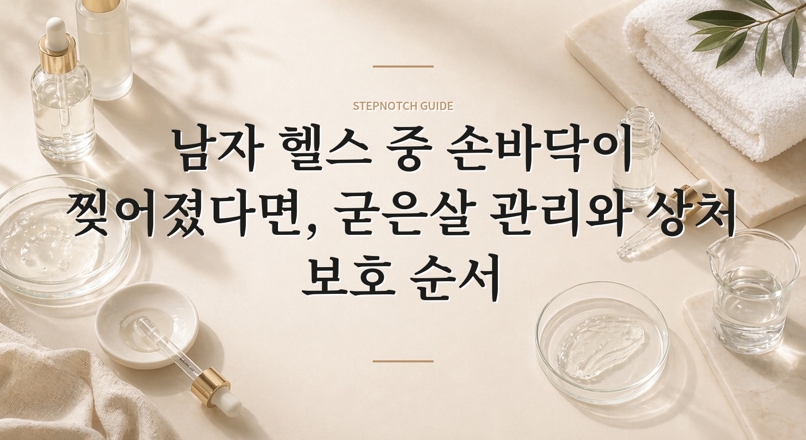 남자 헬스 중 손바닥이 찢어졌다면, 굳은살 관리와 상처 보호 순서 핵심 정보