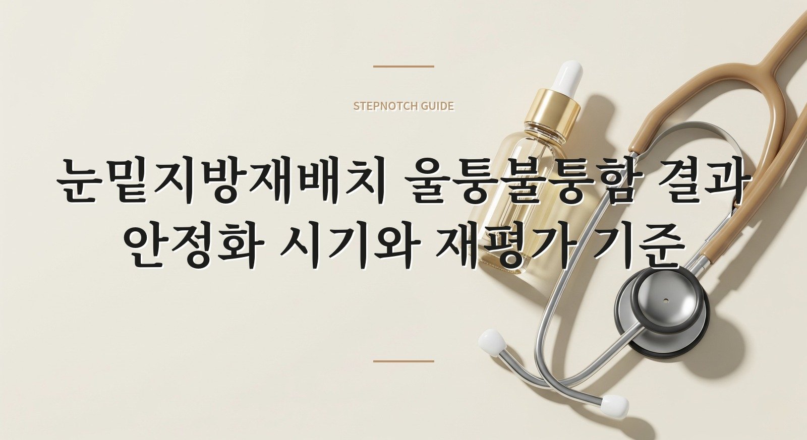 눈밑지방재배치 울퉁불퉁함 결과 안정화 시기와 재평가 기준 대표 이미지