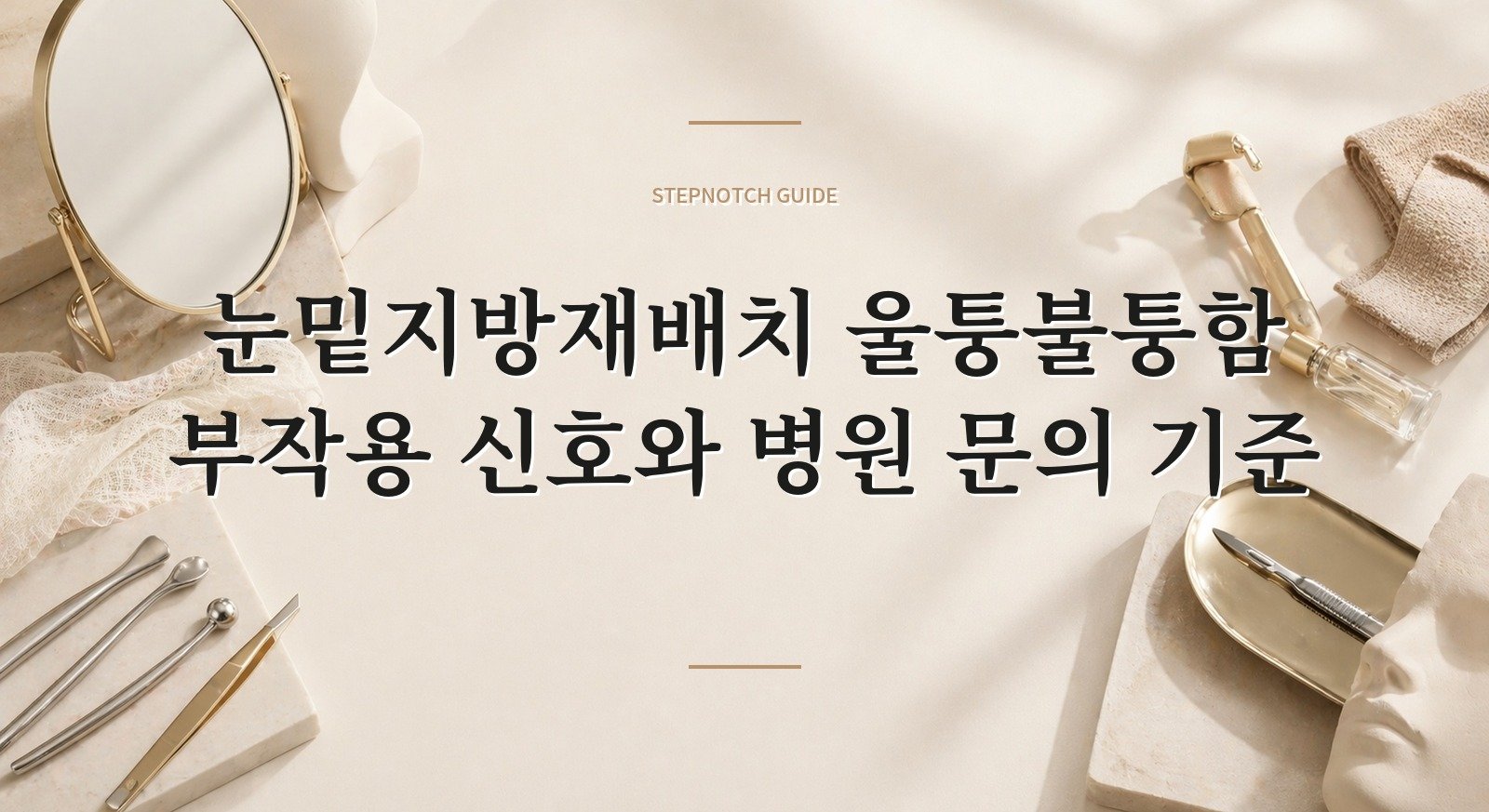 눈밑지방재배치 울퉁불퉁함 부작용 신호와 병원 문의 기준 대표 이미지