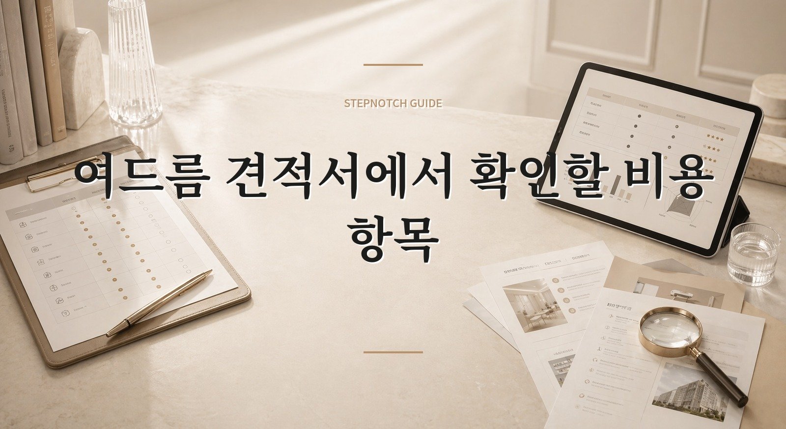 여드름 견적서에서 확인할 비용 항목