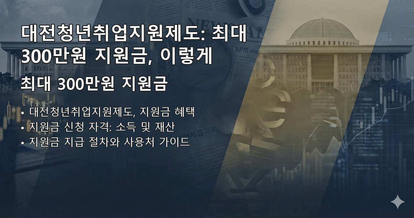 대전청년취업지원제도 요약 이미지