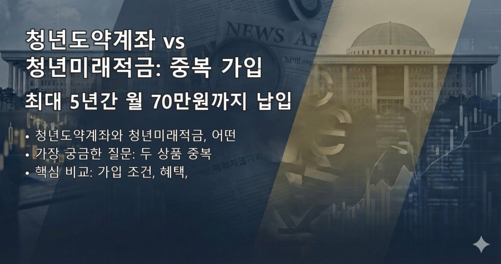 청년도약계좌 청년미래적금 중복 요약 이미지