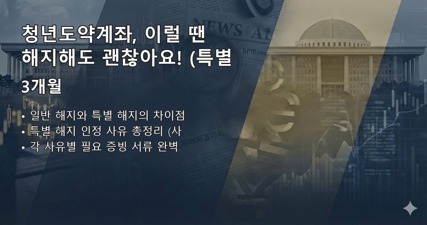 청년도약계좌해지 요약 이미지